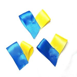 20 PACK💙💛SUPPORT UKRAINE RIBBON! 1 inch wide yellow and blue satin ribbon💙💛